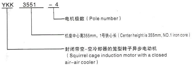 YKK系列(H355-1000)高压YRKK4005-6三相异步电机西安泰富西玛电机型号说明